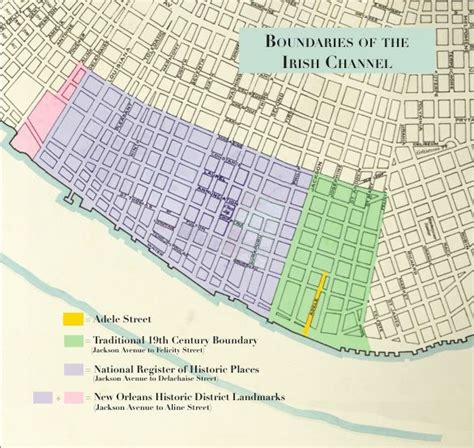 irish channel new orleans map